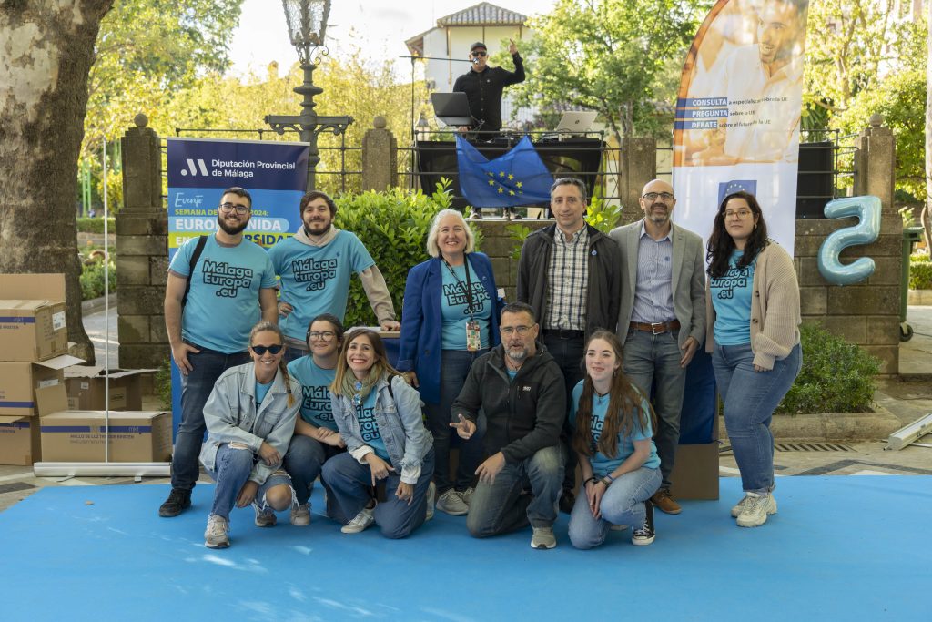 Equipo del evento Día de Europa de Europe Direct Málaga en Ronda